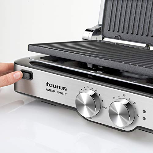 Taurus Asteria Complet Grill y plancha de asar, 2000 W, acero inoxidable