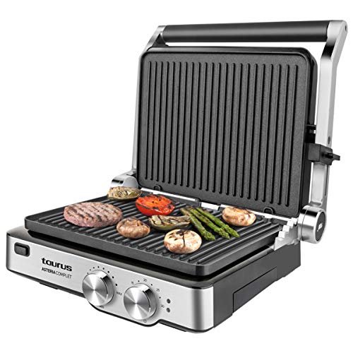 Taurus Asteria Complet Grill y plancha de asar, 2000 W, acero inoxidable