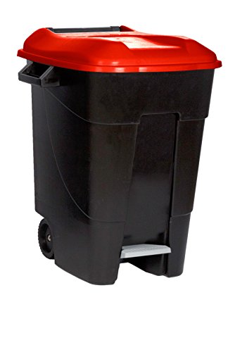 Tayg 421105 Eco - Contenedor de Residuos Eco con Pedal, color Rojo, 100 L