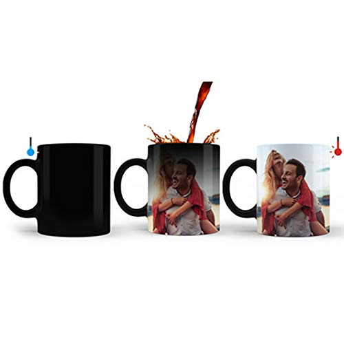 Taza mágica - Taza personalizada con foto, Mágica, cambia de color. Imagen, texto, regalo