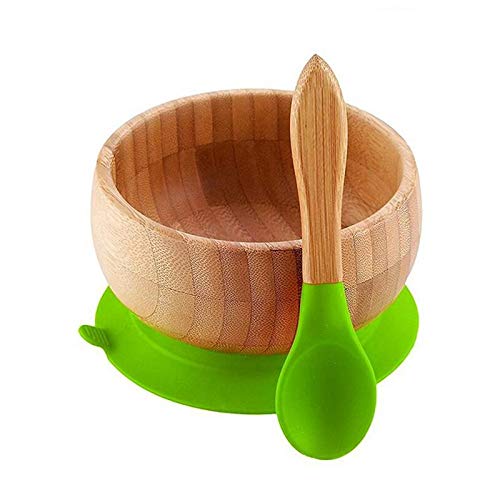 Tazón de madera creativa con ventosa para alimentar a los niños, plato antiquemaduras de frutas, plato de ensalada, herramienta de comedor para decoración de escritorio