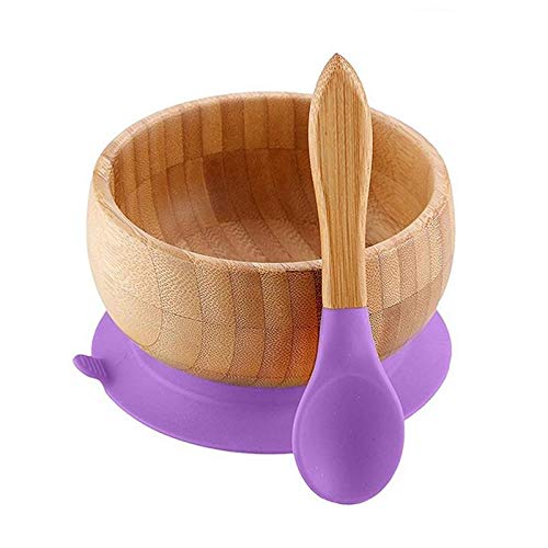 Tazón de madera creativa con ventosa para alimentar a los niños, plato antiquemaduras de frutas, plato de ensalada, herramienta de comedor para decoración de escritorio