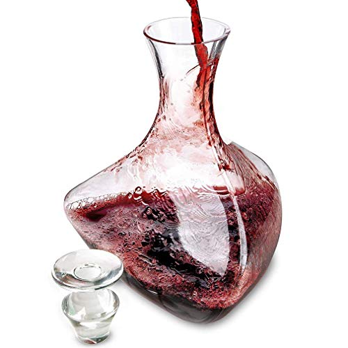 Tcbz Decantadores y jarras de Vino Tinto, Juego de jarras de Vino de Cristal sin Plomo, Regalos de Jarra de Vino, Accesorios para Vino