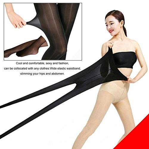 Teekit Leotardos de Tubo de Horno para Mujer con Forma de Tetera 4D, Medias elásticas para los pies. Negro