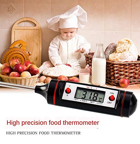 Termómetro De Cocina, Termómetro Para Carne, Termómetro Digital Multifunción Con Función De Lectura Instantánea, Sonda Larga, Pantalla LCD Retroiluminada, Ideal Para Alimentos/Barbacoa/Leche/Dul