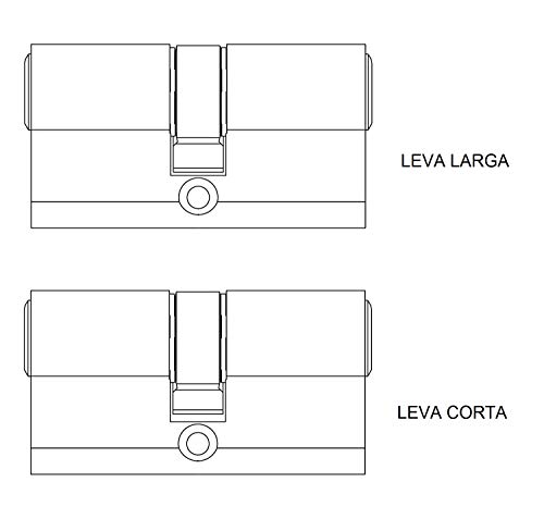 Tesa Assa Abloy TX853030L Cilindro Seguridad, Latonado, 30 x 30 mm