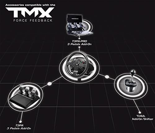 Thrustmaster TMX Force Feedback - Volante realista de carreras con pedales grandes para XboxOne/PC, 28 cm de diámetro, con Licencia Oficial Xbox One