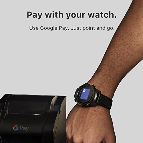 Ticwatch Pro Reloj Inteligente Smart Watch Compatible con iOS y Android (Wear 0S) Asistente de Google Tecnología de Visualización en Capas Cambia Su Estilo de Vida Desde Aquí Color Negro