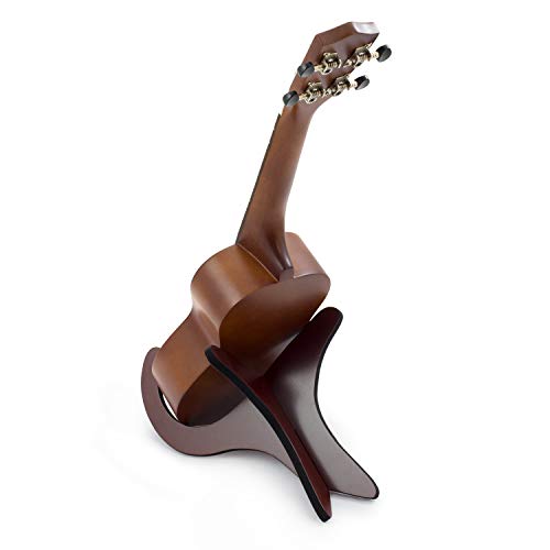 Tigre Ukelele de Madera Mandolina, Banjo y Violín Desmontable X-Frame Stand, Caoba