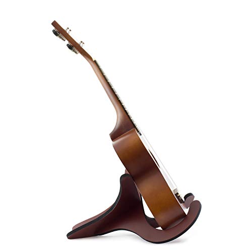 Tigre Ukelele de Madera Mandolina, Banjo y Violín Desmontable X-Frame Stand, Caoba