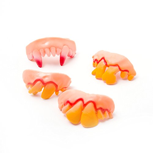 Tinksky Divertidos Dientes artificiales Dientes Falso dientes de juguete de apoyo para Halloween / Pascua / Mascarada - 5 piezas / set (Random Shape)