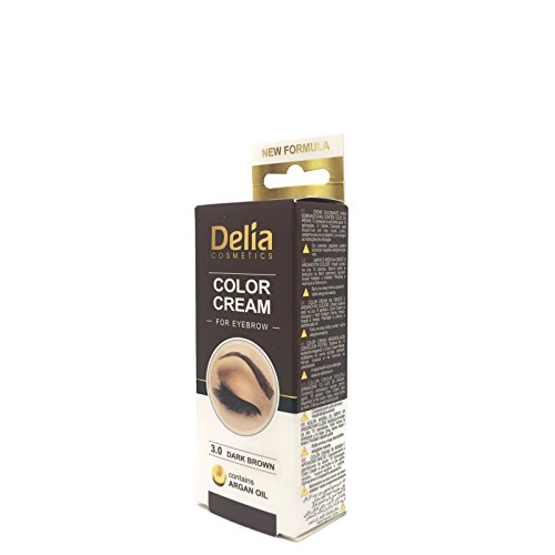 Tinte profesionales para cejas y pestañas profesionales, 15ml KIT Delia Negro/Marrón/Marrón Oscuro (Marron Oscuro)