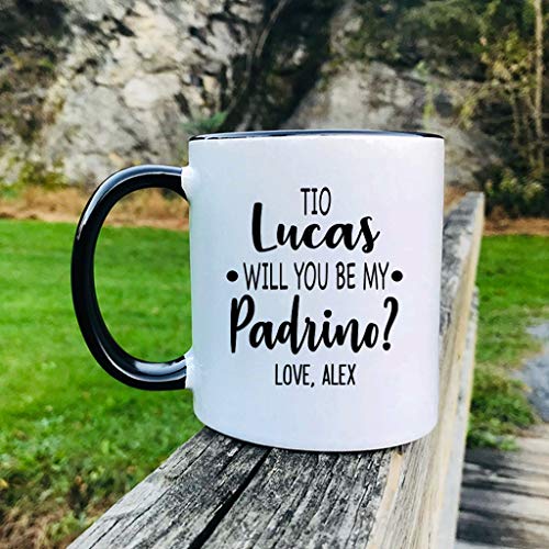 Tio Lucas Will You Be My Padrino? Love, Alex - Mug - Padrino Mug - GodfatherTo Be Gift - Will You Be My Padrino Gift - Any Name Mug