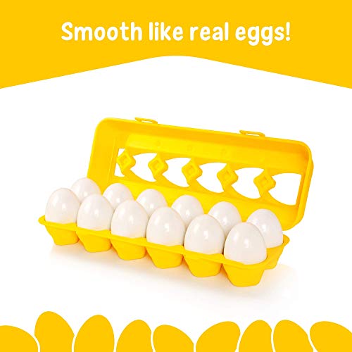 Tippi Color Matching Egg Set - Juguetes para niños pequeños - Educational Color & Number Recognition Habilidades de Aprendizaje de Juguetes