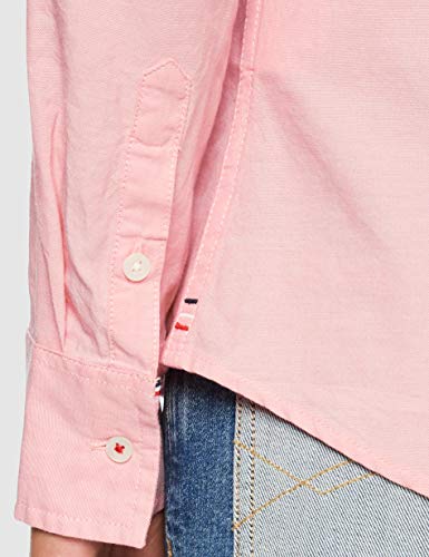 Tommy Hilfiger Tjw Slim Fit Oxford Shirt Camisa, Rosa (Pink Te6), 38 (Talla del Fabricante: Medium) para Mujer