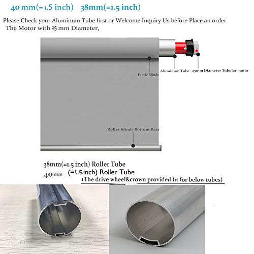 Tonos motorizados y persianas para ventanas con mando a distancia alimentado por AA 12V DC voltios tubo recargable/varita motor tubular kit