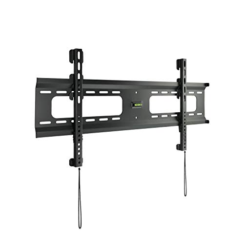 TooQ LP4063F-B - Soporte fijo de pared para monitor/TV/LED de 37" a 63", hasta 75kg de peso, distancia a la pared 19mm, incluye nivel de burbuja, formato VESA hasta 800x400, color negro