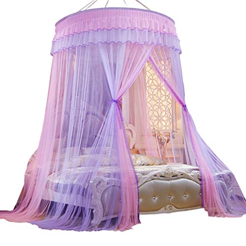 TOPBATHY Cama con Dosel de Encaje Mosquitera Techo de Cúpula de Encaje Clásico Colgante Mosquitera Princesa Play Carpa para Habitación de Hotel Habitación de Niños