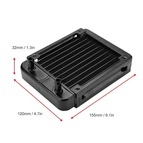 Topiky Radiador de la Fila de Calor de la CPU, disipador de Calor del Enfriador del radiador de la refrigeración por Agua de la computadora de 120 mm con 10 Tubos