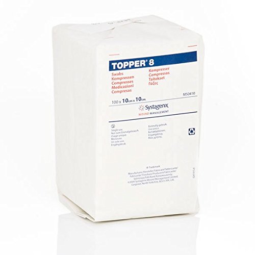 Topper 8 Gasa Hisopo 8 Capas 10cm x 10cm (100)