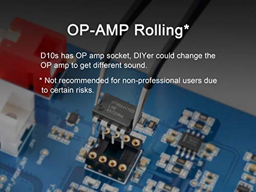 TOPPING D10s DAC Mini USB DAC XMOS XU208 ES9038Q2M DSD256 PCM 384kHz Decodificador de Audio de Escritorio de Audio de Alta resolución (Negro)