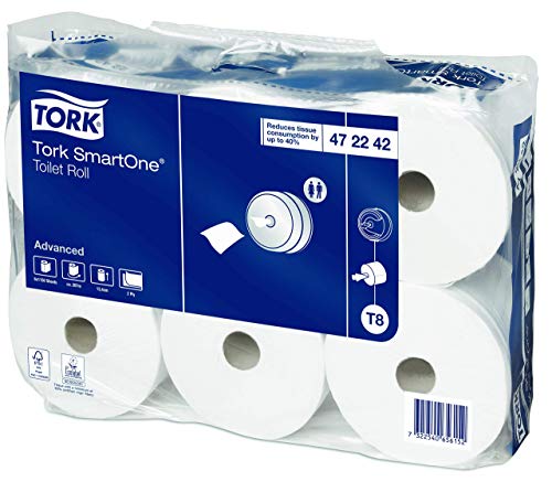 Tork CD507 - Pack de 6 rollos de papel higiénico, color blanco