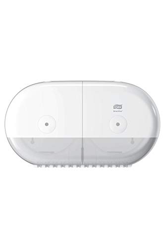 Tork SmartOne® los mini dispensadores de papel rollo de papel higiénico doble, blanco