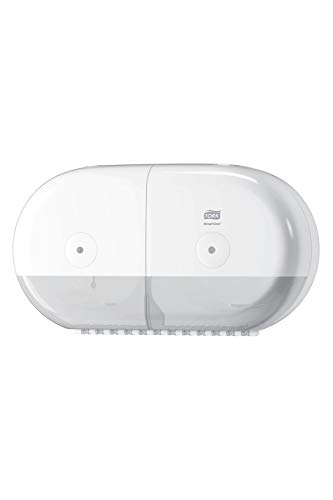 Tork SmartOne® los mini dispensadores de papel rollo de papel higiénico doble, blanco