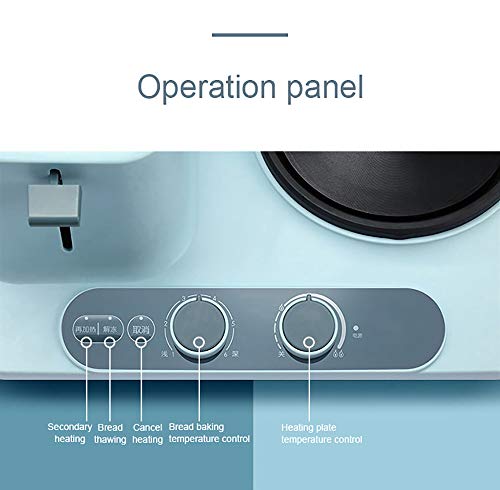 Tostadora, 2 In1 Egg Steamer Y 2 Slice Toaster Multifunción Kitchen Aid Smart Mini Toaster Omelette Sartén Sartén Eléctrica Olla De Fideos Olla para Cocinar Pan Tostado,Azul