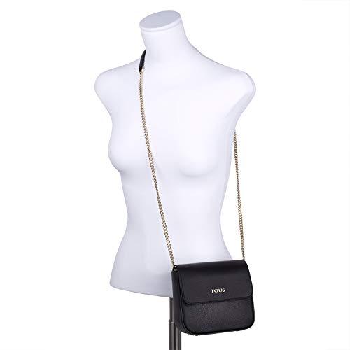 Tous Renita Piel Rene, Bolso Bandolera para Mujer, (Negro 495900348), 15.5x13.5x6.5 cm (W x H x L)