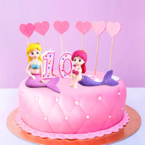 TOYANDONA 4 unidades Mini sirena figuras, sirena muñeca pastel Topper para niños regalos tarta de cumpleaños o en casa mesa coche decoración de patrón mixto