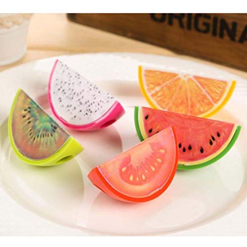 TOYANDONA 5pcs sacapuntas de lápiz Lindo sacapuntas Manual de diseño de Fruta de plástico para Suministros de Oficina Escolar (Tipo Aleatorio)