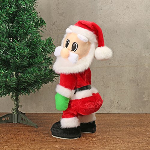 TOYMYTOY Juguete eléctrico de Santa Claus Navidad Figuras cantando juguetes para niños Decoraciones de navideñas