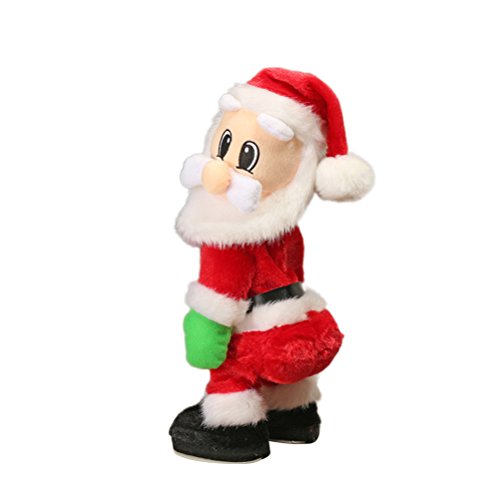 TOYMYTOY Juguete eléctrico de Santa Claus Navidad Figuras cantando juguetes para niños Decoraciones de navideñas