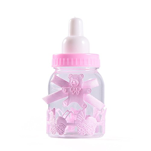 TRIXES - Botellas de Dulces para bebé, 24 Unidades, Color Rosa