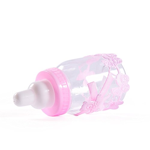 TRIXES - Botellas de Dulces para bebé, 24 Unidades, Color Rosa