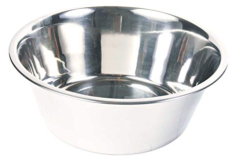 TRIXIE Comedero Acero Inox, 4.5 l, ø28 cm, Perro