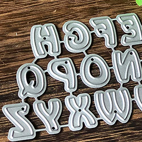 Troqueles de corte Muzhili3, letras del alfabeto, troquel de metal para manualidades, tarjetas de papel, plantilla