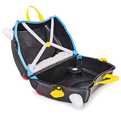 Trunki Maleta correpasillos y equipaje de mano infantil: Barco pirata Pedro (Negro)