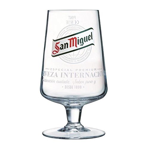 Tuff-Luv pinta vaso de cerveza/vasos/Barware CE 20oz/568 ml, San Miguel Half Pint Glass