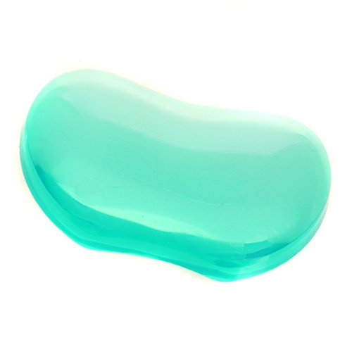 TUKA Reposamuñecas ergonómico Extra Grande del Gel Cristales, Transparente Gel Resto de muñeca, Suave Flexible Reposamuñecas Multiusos, Almohadilla de muñeca Gel, Verde, TKC5111 Green