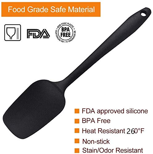 Tuokay Espátulas de Silicona 5 Juegos Utensilios Cocina de Silicona, Paleta Utensilios Cocina, Protección del Medio Ambiente, No Tóxico, Antiadherente, Resistente al Calor