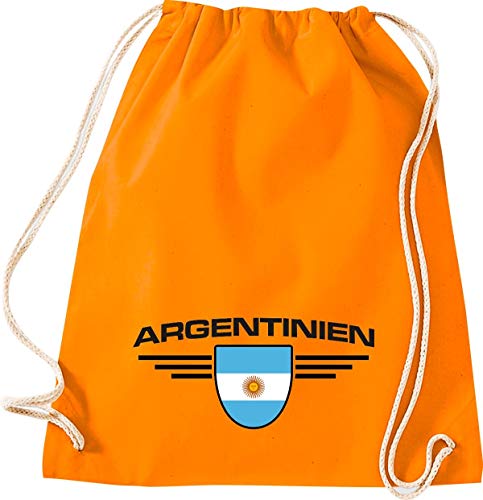 Turn Bolsa Argentina, escudo, País, países, color naranja, tamaño 37 cm x 46 cm