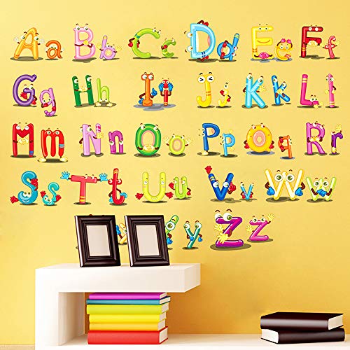 ufengke Vinilos Infantiles Letras Animales Pegatinas Decorativas Pared Adhesivos Decorativos para Habitaciones Bebe Salon