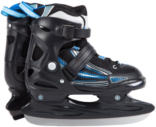 Ultrasport Patines de hielo con sistema de atado rápido y hebilla de bloqueo para una sujeción segura, resistentes al frío hasta -20 °C, Unisex Niños, Negro, Talla 28-31