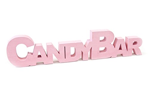 Unbekannt 'inscripción de tren/madera de Aufsteller Candy de bar de madera en rosa – boda/Decoración de Boda/De Candy Bar/deko de función atril/accesorios de boda/Decoración/deko de figura