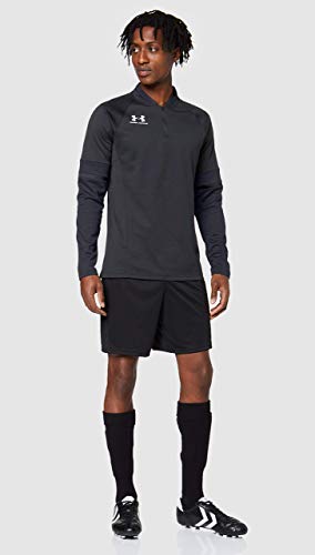 Under Armour Challenger III Midlayer, Camiseta de Hombre para Hacer Deporte, indispensable Ropa de Deportes Hombre, Negro (Black/White (001)), L