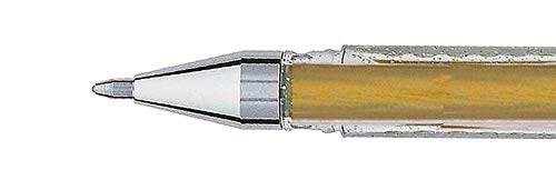 Uni-Ball UM120 - Bolígrafos de punta rodante (2 unidades, tinta de gel, 0.8 mm), color dorado y plateado