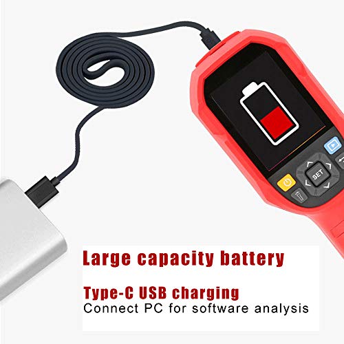 UNI-T UTi165H - Termómetro infrarrojo para cámara de imágenes térmicas de 30 °C a 45 °C, medidor de temperatura de alta precisión – Análisis de software de PC Tipo-C USB de carga