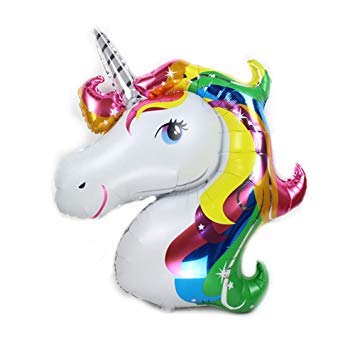 Unicornio gigante globo de papel de aluminio (vendido desinflado)